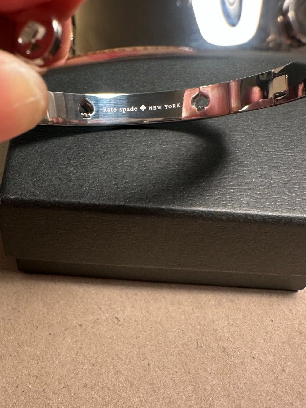 Kate Spade Silver Tone Bangle Bracelet - Picture 3 of 5